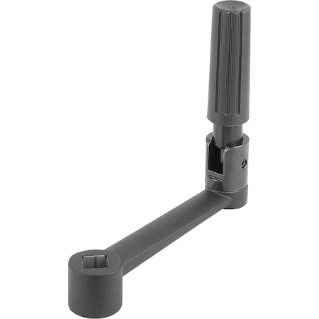 Kipp Crank Handle, Cylindrical Grip Fold-Down Similar To DIN 469 Size:1 Square Socket Sw=10, A=80, H=89,  K0997.2110